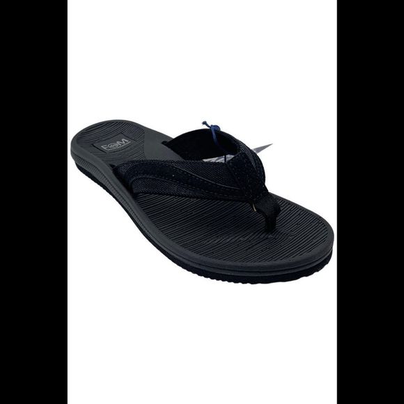 White Mountain Women's Bays Flip-Flop Sandal Black - Medium - Picture 1 of 3